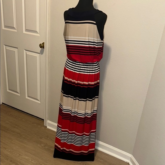Enfocus Studio Red and Blue Halter Maxi Sundress - Picture 2 of 2